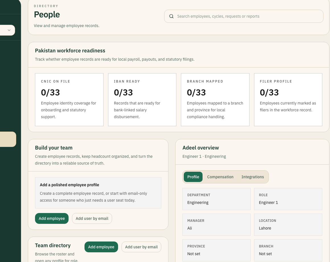 People readiness view in NxtGenSoftware