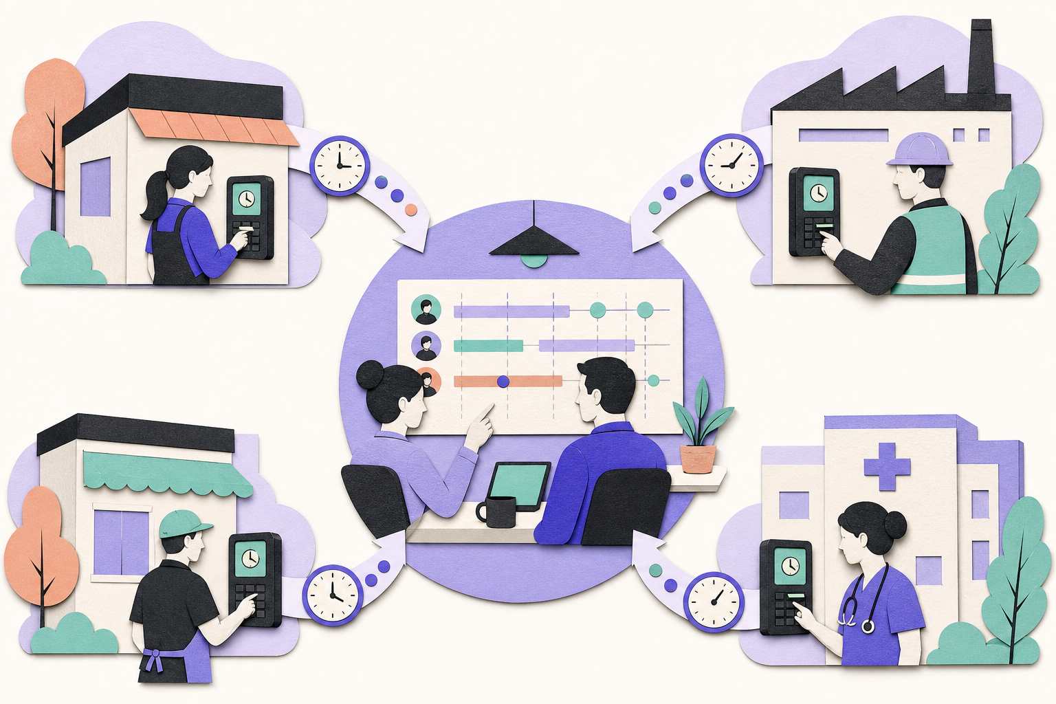 Distributed workforce operations across locations